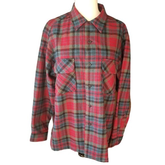 Pendleton Button Down Shirt Mens Large Vintage 90s Grunge Streetwear Utility - Picture 2 of 7
